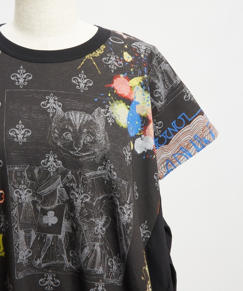 gomme(ゴム)の「ロンドンコクーンT(Tシャツ/カットソー・レディース・ブラック/ホワイト・MEDIUM)」の21枚目の写真