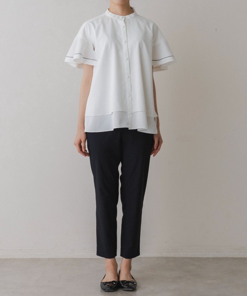 Sono(ソーノ)の「接触冷感/吸水速乾/ご自宅でお洗濯可能/UVカット【新作6/19発売】【SONO/ソーノ】【Heat shield】ハミングフレアブラウス(シャツ/ブラウス・レディース・ネイビー/ホワイト・F)」の16枚目の写真