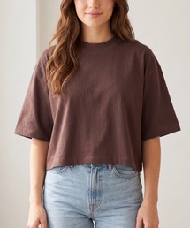 【T23】【LOS ANGELES APPAREL/ロサンゼルスアパレル】18/1 OVERSIZE CROP TEE L-1820GD