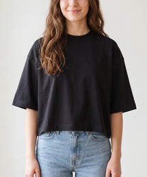 【T23】【LOS ANGELES APPAREL/ロサンゼルスアパレル】18/1 OVERSIZE CROP TEE L-1820GD