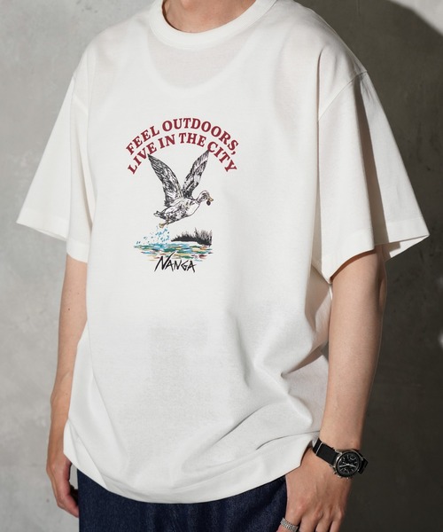 NANGA(ナンガ)の「NANGA / ナンガ ECO HYBRID DUCK VINTAGE TEE エコハイブリッド ダックヴィンテージ Tシャツ(Tシャツ/カットソー・メンズ・ブラック/ホワイト・MEDIUM/SMALL/LARGE)」の1枚目の写真