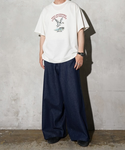 NANGA(ナンガ)の「NANGA / ナンガ ECO HYBRID DUCK VINTAGE TEE エコハイブリッド ダックヴィンテージ Tシャツ(Tシャツ/カットソー・メンズ・ブラック/ホワイト・MEDIUM/SMALL/LARGE)」の4枚目の写真