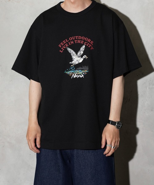 NANGA(ナンガ)の「NANGA / ナンガ ECO HYBRID DUCK VINTAGE TEE エコハイブリッド ダックヴィンテージ Tシャツ(Tシャツ/カットソー・メンズ・ブラック/ホワイト・MEDIUM/SMALL/LARGE)」の5枚目の写真