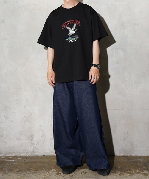 NANGA(ナンガ)の「NANGA / ナンガ ECO HYBRID DUCK VINTAGE TEE エコハイブリッド ダックヴィンテージ Tシャツ(Tシャツ/カットソー・メンズ・ブラック/ホワイト・MEDIUM/SMALL/LARGE)」の6枚目の写真