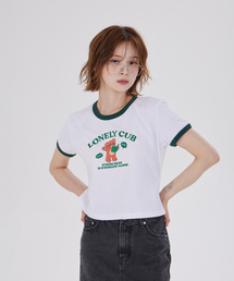LONELY CUB RINGER T-SHIRT(GREEN)