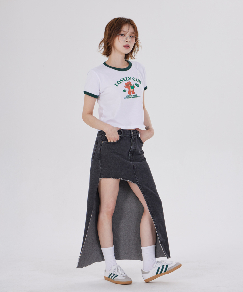 DYSFUNCT(ディスファンクト)の「LONELY CUB RINGER T-SHIRT(GREEN)(Tシャツ/カットソー・レディース・その他・SMALL/MEDIUM)」の2枚目の写真