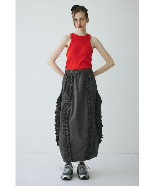 HeRIN.CYE(ヘリンドットサイ)の「Frill cocoon skirt / フリルコクーンスカート(スカート・レディース・グレー/ブラック/ライム・FREE)」の11枚目の写真