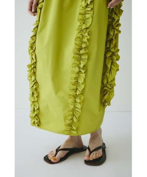 HeRIN.CYE(ヘリンドットサイ)の「Frill cocoon skirt / フリルコクーンスカート(スカート・レディース・グレー/ブラック/ライム・FREE)」の6枚目の写真