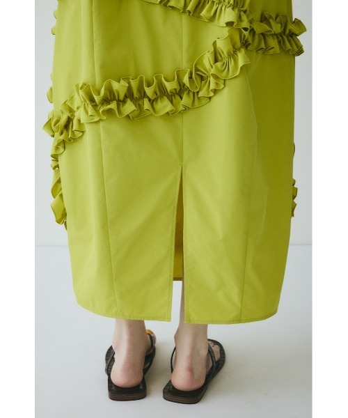 HeRIN.CYE(ヘリンドットサイ)の「Frill cocoon skirt / フリルコクーンスカート(スカート・レディース・グレー/ブラック/ライム・FREE)」の7枚目の写真