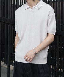 Art re A select（アトリエセレクト）の「【MADE IN KOREA】バウンスサマーニット半袖スキッパーポロシャツ（ポロシャツ）」