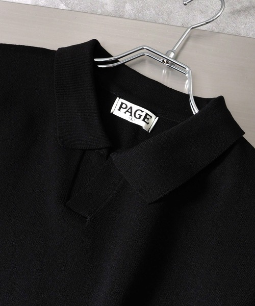 Art re A select(アトリエセレクト)の「【MADE IN KOREA】バウンスサマーニット半袖スキッパーポロシャツ(ポロシャツ・メンズ・ブラウン/ブラック/ネイビー/ベージュ・L/M)」の6枚目の写真