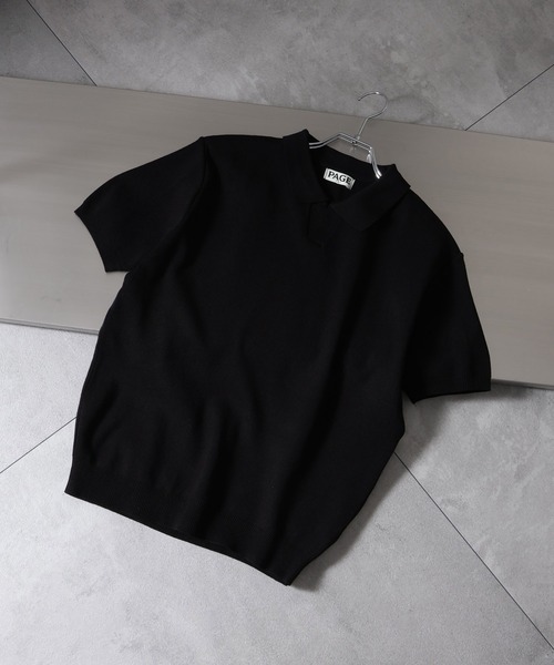 Art re A select(アトリエセレクト)の「【MADE IN KOREA】バウンスサマーニット半袖スキッパーポロシャツ(ポロシャツ・メンズ・ブラウン/ブラック/ネイビー/ベージュ・L/M)」の17枚目の写真