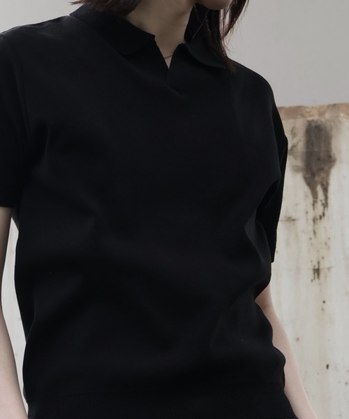Art re A select(アトリエセレクト)の「【MADE IN KOREA】バウンスサマーニット半袖スキッパーポロシャツ(ポロシャツ・メンズ・ブラウン/ブラック/ネイビー/ベージュ・L/M)」の14枚目の写真
