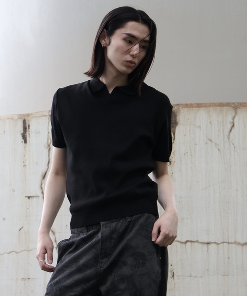 Art re A select(アトリエセレクト)の「【MADE IN KOREA】バウンスサマーニット半袖スキッパーポロシャツ(ポロシャツ・メンズ・ブラウン/ブラック/ネイビー/ベージュ・L/M)」の15枚目の写真