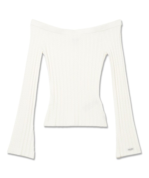GUESS JEANS(ゲスジーンズ)の「GUESS JEANS Cable Sweater ニット セーター(ニット/セーター・レディース・グレー/オフホワイト・LARGE/X-SMALL/MEDIUM/SMALL)」の12枚目の写真