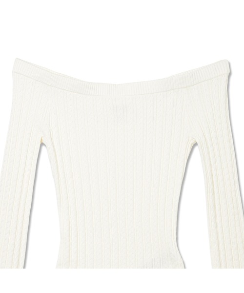 GUESS JEANS(ゲスジーンズ)の「GUESS JEANS Cable Sweater ニット セーター(ニット/セーター・レディース・グレー/オフホワイト・LARGE/X-SMALL/MEDIUM/SMALL)」の14枚目の写真