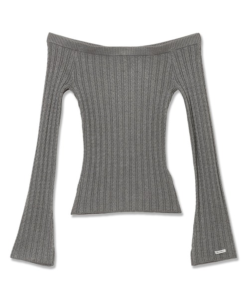 GUESS JEANS(ゲスジーンズ)の「GUESS JEANS Cable Sweater ニット セーター(ニット/セーター・レディース・グレー/オフホワイト・LARGE/X-SMALL/MEDIUM/SMALL)」の11枚目の写真