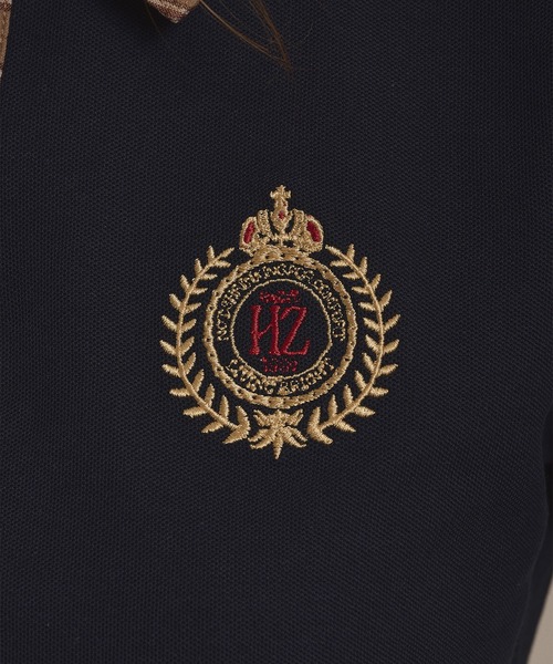 hazyl(ヘイジル)の「emblem logo polo shirt / エンブレムロゴポロシャツ(ポロシャツ・レディース・ネイビー/ブラウン系その他・フリー)」の19枚目の写真