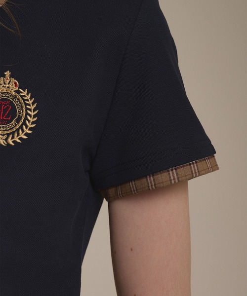 hazyl(ヘイジル)の「emblem logo polo shirt / エンブレムロゴポロシャツ(ポロシャツ・レディース・ネイビー/ブラウン系その他・フリー)」の20枚目の写真