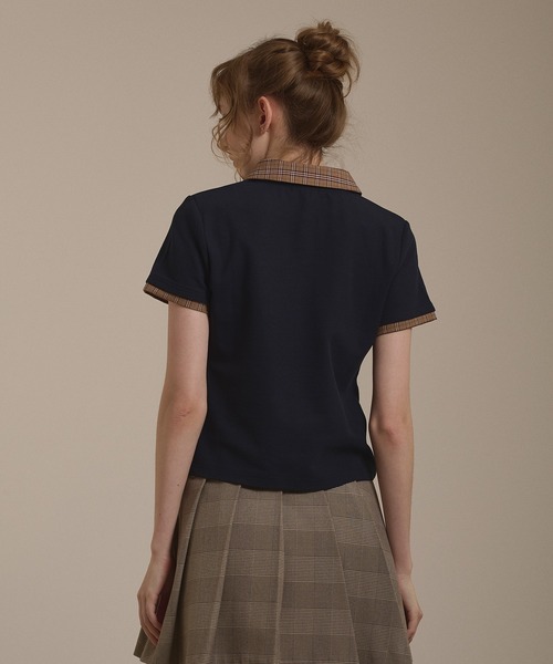 hazyl(ヘイジル)の「emblem logo polo shirt / エンブレムロゴポロシャツ(ポロシャツ・レディース・ネイビー/ブラウン系その他・フリー)」の17枚目の写真