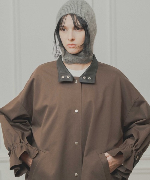 WHYTO.(ホワイト)の「「WHYTO. / ホワイト」standcollar tent coat(その他アウター・レディース・ベージュ/ブラウン/ブラック・36/38)」の5枚目の写真