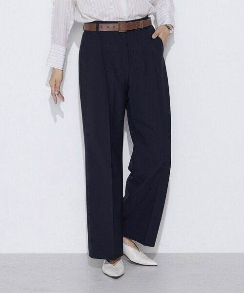 COMME CA(コムサ)の「〔 TALLサイズ 〕 【セットアップ対応】T/W2WAYストレッチ ストレートパンツ(その他パンツ・レディース・ネイビー/ブラウン・13号/15号)」の5枚目の写真