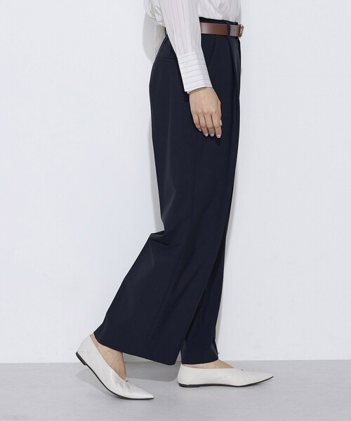 COMME CA(コムサ)の「〔 TALLサイズ 〕 【セットアップ対応】T/W2WAYストレッチ ストレートパンツ(その他パンツ・レディース・ネイビー/ブラウン・13号/15号)」の6枚目の写真