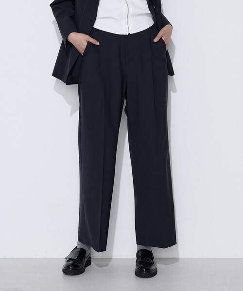 COMME CA(コムサ)の「〔 TALLサイズ 〕 【セットアップ対応】T/W2WAYストレッチ ストレートパンツ(その他パンツ・レディース・ネイビー/ブラウン・13号/15号)」の8枚目の写真