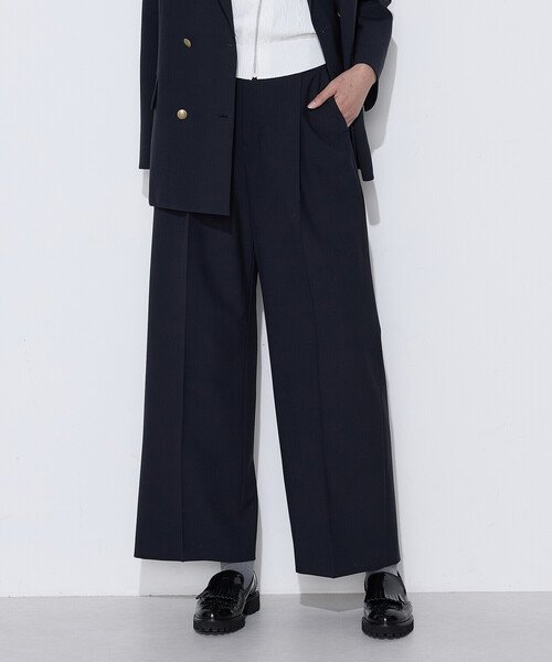 COMME CA(コムサ)の「〔 TALLサイズ 〕 【セットアップ対応】T/W2WAYストレッチ ストレートパンツ(その他パンツ・レディース・ネイビー/ブラウン・13号/15号)」の9枚目の写真