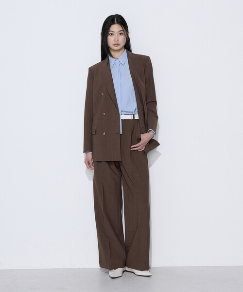 COMME CA(コムサ)の「〔 TALLサイズ 〕 【セットアップ対応】T/W2WAYストレッチ ストレートパンツ(その他パンツ・レディース・ネイビー/ブラウン・13号/15号)」の12枚目の写真