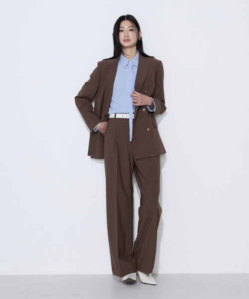 COMME CA(コムサ)の「〔 TALLサイズ 〕 【セットアップ対応】T/W2WAYストレッチ ストレートパンツ(その他パンツ・レディース・ネイビー/ブラウン・13号/15号)」の13枚目の写真