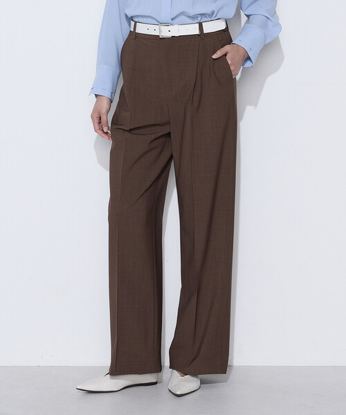 COMME CA(コムサ)の「〔 TALLサイズ 〕 【セットアップ対応】T/W2WAYストレッチ ストレートパンツ(その他パンツ・レディース・ネイビー/ブラウン・13号/15号)」の16枚目の写真