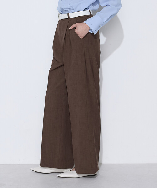 COMME CA(コムサ)の「〔 TALLサイズ 〕 【セットアップ対応】T/W2WAYストレッチ ストレートパンツ(その他パンツ・レディース・ネイビー/ブラウン・13号/15号)」の17枚目の写真