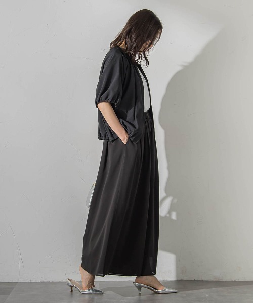 LAUTREAMONT(ロートレアモン)の「ナチュラルストレッチジャケット≪セット着用可≫(ダウンジャケット/コート・レディース・ベージュ/ブラック・9号)」の9枚目の写真
