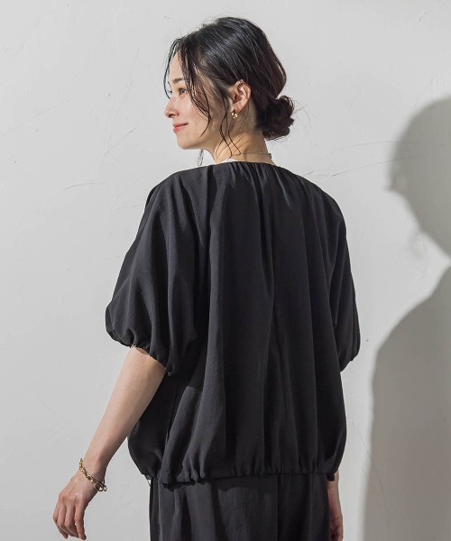 LAUTREAMONT(ロートレアモン)の「ナチュラルストレッチジャケット≪セット着用可≫(ダウンジャケット/コート・レディース・ベージュ/ブラック・9号)」の4枚目の写真