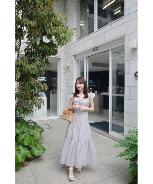 MISTREASS(ミストレアス)の「Sheer Gingham Tiered Dress(ワンピース・レディース・ブラック/グレー/アイボリー・FREE)」の7枚目の写真