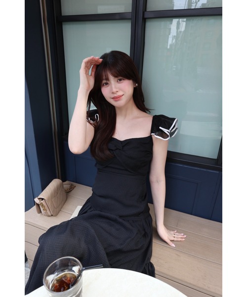 MISTREASS(ミストレアス)の「Sheer Gingham Tiered Dress(ワンピース・レディース・ブラック/グレー/アイボリー・FREE)」の11枚目の写真