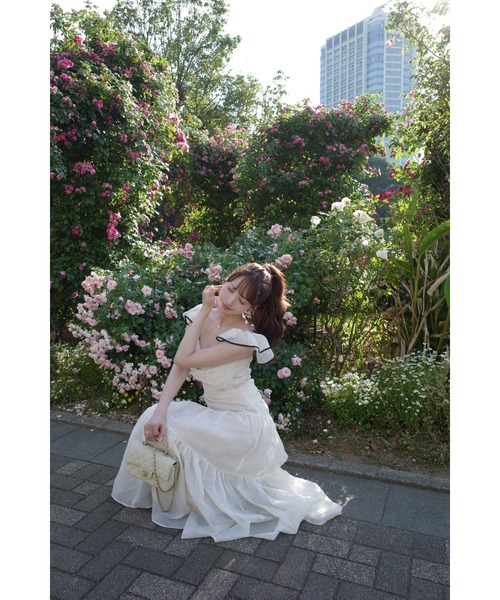 MISTREASS(ミストレアス)の「Sheer Gingham Tiered Dress(ワンピース・レディース・ブラック/グレー/アイボリー・FREE)」の19枚目の写真