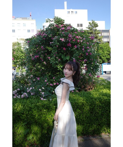 MISTREASS(ミストレアス)の「Sheer Gingham Tiered Dress(ワンピース・レディース・ブラック/グレー/アイボリー・FREE)」の14枚目の写真