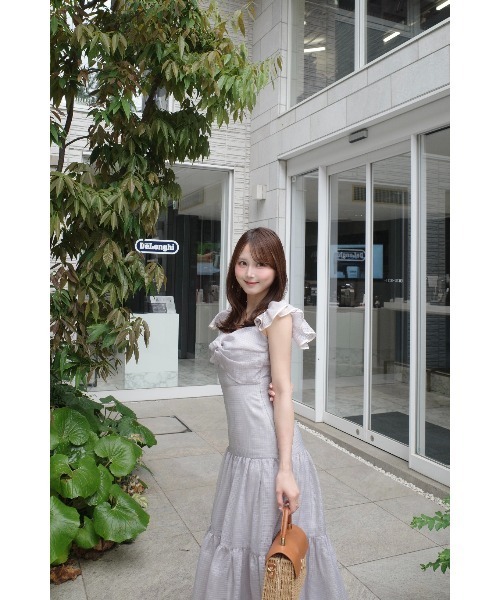 MISTREASS(ミストレアス)の「Sheer Gingham Tiered Dress(ワンピース・レディース・ブラック/グレー/アイボリー・FREE)」の18枚目の写真