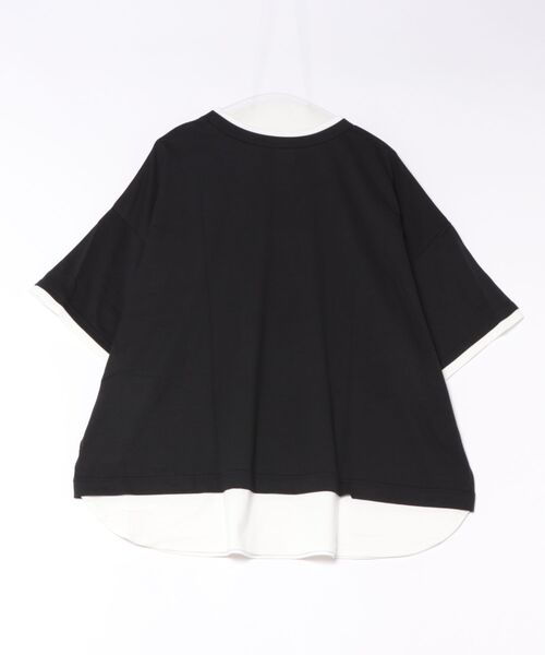 GOLDJAPAN(ゴールドジャパン)の「フェイクレイヤードワイドプルオーバー【大きいサイズ対応】(Tシャツ/カットソー・レディース・ブラック/チャコール/ブルーグレー・3L/LL/4L/5L)」の18枚目の写真