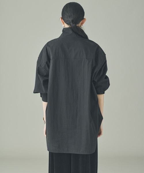 Curensology（カレンソロジー）の「Curensology(カレンソロジー)/ナイロンバイオシャツ（シャツ/ブラウス・レディース・カーキ/ブラック/ダークブラウン・FREE）」の19枚目の写真