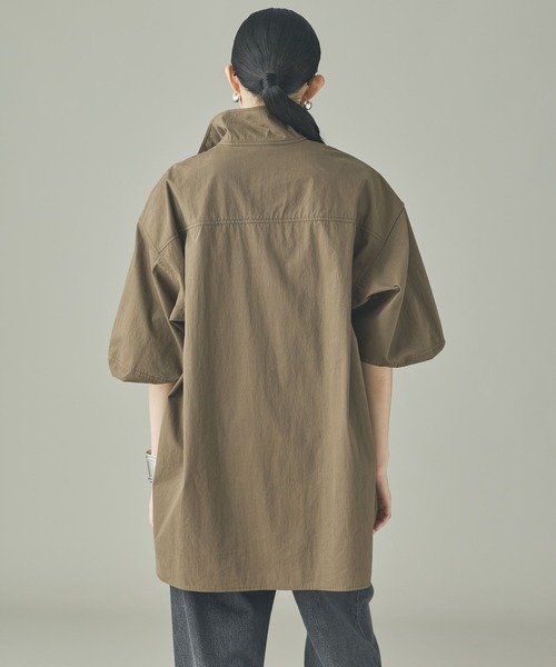 Curensology（カレンソロジー）の「Curensology(カレンソロジー)/ナイロンバイオシャツ（シャツ/ブラウス・レディース・カーキ/ブラック/ダークブラウン・FREE）」の13枚目の写真