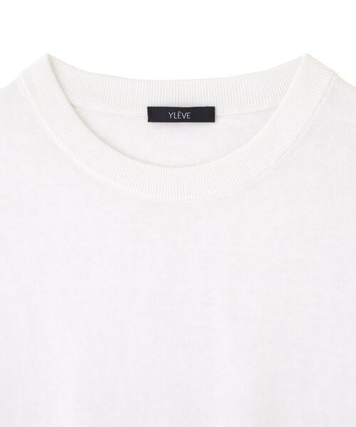 YLEVE（イレーヴ）の「YLEVE / COTTON LINEN KNIT ASYMMETRY PULLOVER（ニット/セーター・レディース・カーキ/ブラック/ホワイト・1）」の12枚目の写真