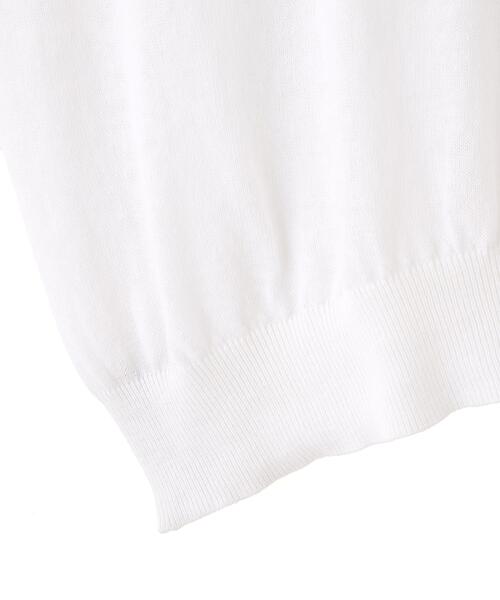 YLEVE（イレーヴ）の「YLEVE / COTTON LINEN KNIT ASYMMETRY PULLOVER（ニット/セーター・レディース・カーキ/ブラック/ホワイト・1）」の15枚目の写真