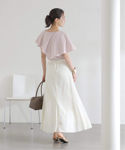 La TOTALITE（ラトータリテ）の「【洗える】《追加》ケープカットソー（Tシャツ/カットソー・レディース・バーガンディー/グレー/グリーン・FREE）」の22枚目の写真
