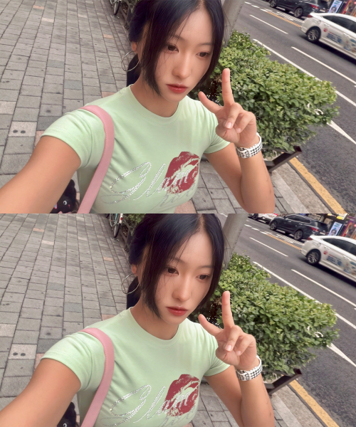 DEFYCLUBROBBERS(ディファイクラブロバース)の「グラムロック ホットフィックス 半袖 クロップTシャツ (ミント)(Tシャツ/カットソー・レディース・その他・FREE)」の9枚目の写真