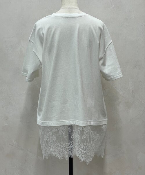 Jena espace merveilleux（ジェナ　エスパスメルヴェイユ）の「裾レースカットソー（Tシャツ/カットソー・レディース・ブラック/オフホワイト・FREE）」の9枚目の写真