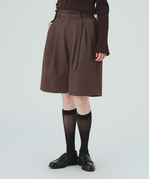 BEAMS HEART(ビームスハート)の「ウールライク ハーフ パンツ(その他パンツ・レディース・ブラウン/チャコールグレー・FREE)」の3枚目の写真