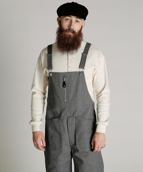 schott(ショット)の「Schott/ショット/TC OVERALL PANTS/ティーシー オーバーオール パンツ(サロペット/オーバーオール・メンズ・カーキ/グレー/ブラック・XL/M/L)」の2枚目の写真